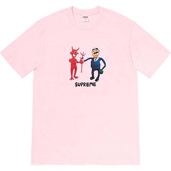 Pink Supreme Business Tee T Shirts | Supreme 415DN